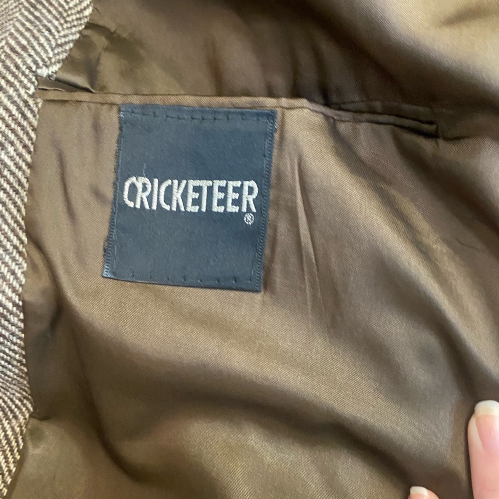 Vintage Cricketeer Blazer Sport Coat Tweed Brown Menswear Unisex Size 44 - Picture 7 of 15